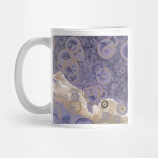 Purple and Taupe Abstract Mug